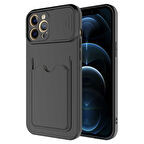 iPhone 12 Pro Uyumlu ​ Kartix Kılıf-Siyah