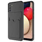 Galaxy A02S Uyumlu ​Zore Kartix Kapak-Siyah