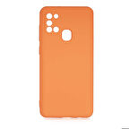 Galaxy A21S Uyumlu Zore Mara Lansman Kapak-Turuncu