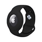 Uyumlu Airtag Anahtarlık Zore Kordon-Siyah