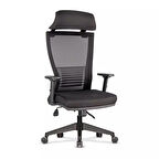 Uzay Ofis Rosetta Fileli Müdür Koltuğu - Siyah