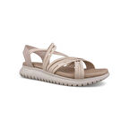 Kadın Günlük Sandalet - Bej, Deri