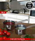 Çelik 2 li Kaçerola Sosluk Sütlük 12cm