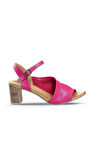 Bueno Shoes Fuşya Deri Kadın Topuklu Sandalet 01wn1519