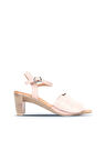 Bueno Shoes Pudra Deri Kadın Topuklu Sandalet 01wn4000