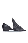 Bueno Shoes Siyah Deri Kadın Klasik Ayakkabı 01wn5111