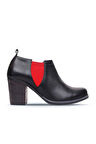 Bueno Shoes Kırmızı Deri Kadın Topuklu Bot 01wp1506