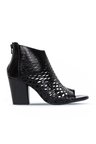 Bueno Shoes Siyah Parlak Deri Kadın Topuklu Sandalet 01wl3700