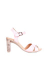 Bueno Shoes Pudra Deri Kadın Topuklu Sandalet 01wq4202