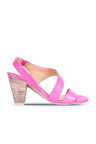 Bueno Shoes Fuşya Deri Kadın Topuklu Sandalet 01ws6700