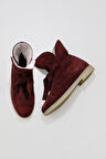 Bueno Shoes Bordo Süet Kadın Düz Bot 01wt3303