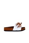 Bueno Shoes Beyaz Napa Deri Kadın Düz Terlik 05wt066