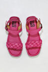 Bueno Shoes Fuşya Deri Kadın Sandalet 01wu4124