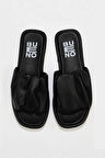 Bueno Shoes Siyah Deri Kadın Düz Terlik 01wu4125