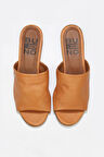 Bueno Shoes Taba Deri Kadın Düz Terlik 01wn1901