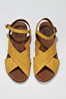 Bueno Shoes Sarı Deri Kadın Sandalet 01wu7477