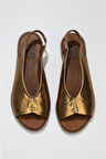 Bueno Shoes Bronz Deri Kadın Sandalet 01ws2512