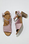 Bueno Shoes Pembe Deri Kadın Topuklu Sandalet 01wn1519