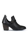 Bueno Shoes Siyah Flotter Deri Kadın Topuklu Ayakkabı 01wp4204
