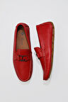 Bueno Shoes Kırmızı Flotter Deri Erkek Loafer 05ms2025