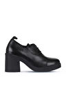 Bueno Shoes Siyah Deri Kadın Topuklu Ayakkabı 01wz7101