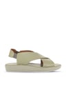 Bueno Shoes Haki Deri Kadın Düz Sandalet 01wy2303