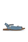 Bueno Shoes Mavi Deri Kadın Düz Sandalet 01wa5707