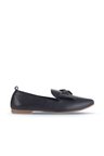Bueno Shoes Lacivert Deri Kadın Düz Babet 01wr3117