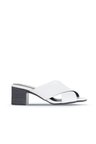 Bueno Shoes Beyaz Deri Kadın Topuklu Terlik 01wa2809