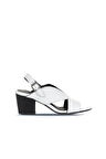 Bueno Shoes Beyaz Deri Kadın Topuklu Sandalet 01wn2603