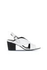 Bueno Shoes Beyaz Deri Kadın Topuklu Sandalet 01wn2603