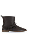 Bueno Shoes Kahverengi Deri Kadın Düz Bot 01wd3509