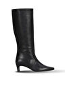 Bueno Shoes Siyah Deri Kadın Topuklu Çizme 39wc2959