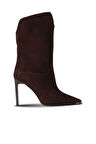 Bueno Shoes Kahverengi Süet Kadın Topuklu Bot 42wb6449