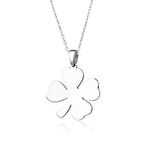 Dört Yapraklı Yonca Kadın Gümüş Kolye
