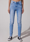 Scarlett Skinny Fit Dar Kesim Yüksek Bel Açık Mavi Esnek Jean Kot Pantolon
