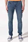 Luke Slim Fit Dar Kesim Normal Bel Mavi Esnek Jean Kot Pantolon