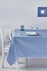 Pötikareli Masa Örtüsü Mavi 170x170