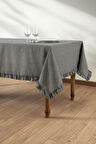 Selendi Fırfırlı Masa Örtüsü Siyah