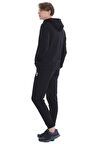 HILGARD Siyah Erkek Kapüşonlu ve Fermuarlı Baskılı Standard Fit Erkek Sweatshirt