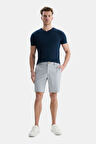 PALISADES Gri Keten Düz Standard Fit Erkek Şort