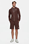 RANDY Kahve Baskılı Baskılı Standard Fit Erkek Örme Şort