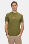 ANGELO Haki Bisiklet Yaka Baskılı Yumuşak Dokulu Modal Kumaş Standard Fit Erkek Tshirt