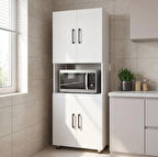 4 Kapaklı Bölmeli Çok Amaçlı Dolap