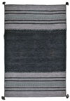 Trb-01 Iskandinav Pamuk Kilim El Dokuma Koyu Gri