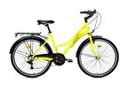 BİSAN SMİLE ŞEHİR BİSİKLETİ 44 CM V 28 JANT 7 VİTES SARI SİYAH