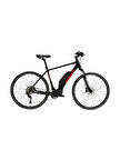 BİSAN E-TREKKİNG ELEKTRİKLİ BİSİKLET 50 CM DİSK FREN 700C JANT 10 VİTES MAT SİYAH KIRMIZI