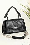 Vladimir Timsah Derisi Desenli Kadın Omuz Çantası BP-4725O