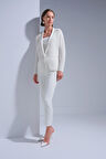 Beli Kordonlu Cepli Ekru Pantolon
