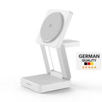 Woyax QI2 Kablosuz Şarj Standı Katlanabilir iPhone-iWatch-AirPods Uyumlu 15W Hızlı Telefon Kulaklık Saat Wireless